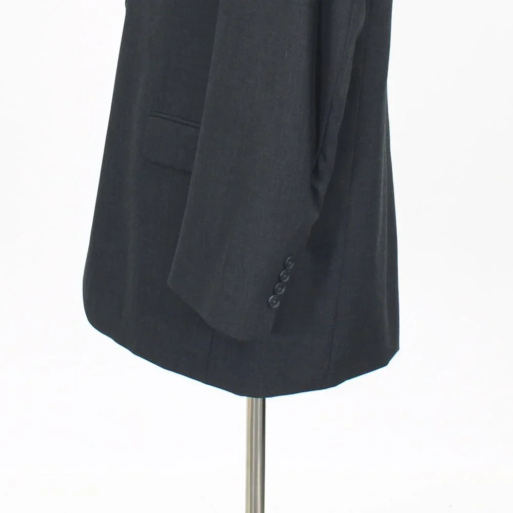 Stafford 44R Gray Blazer Sport Coat Jacket 2-Button Solid Y347